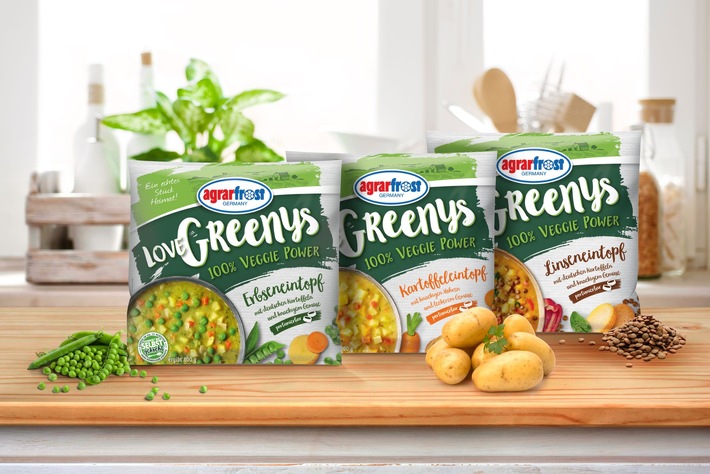 NEU: Agrarfrost "LoveGreenys" begeistert mit portionierbaren Eintopf-Kreationen