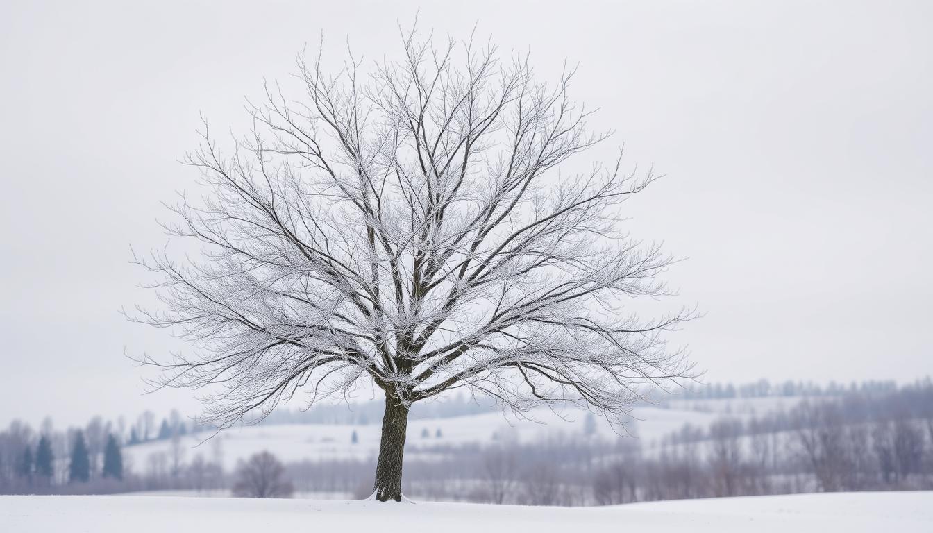 Apfelbaum im Winter