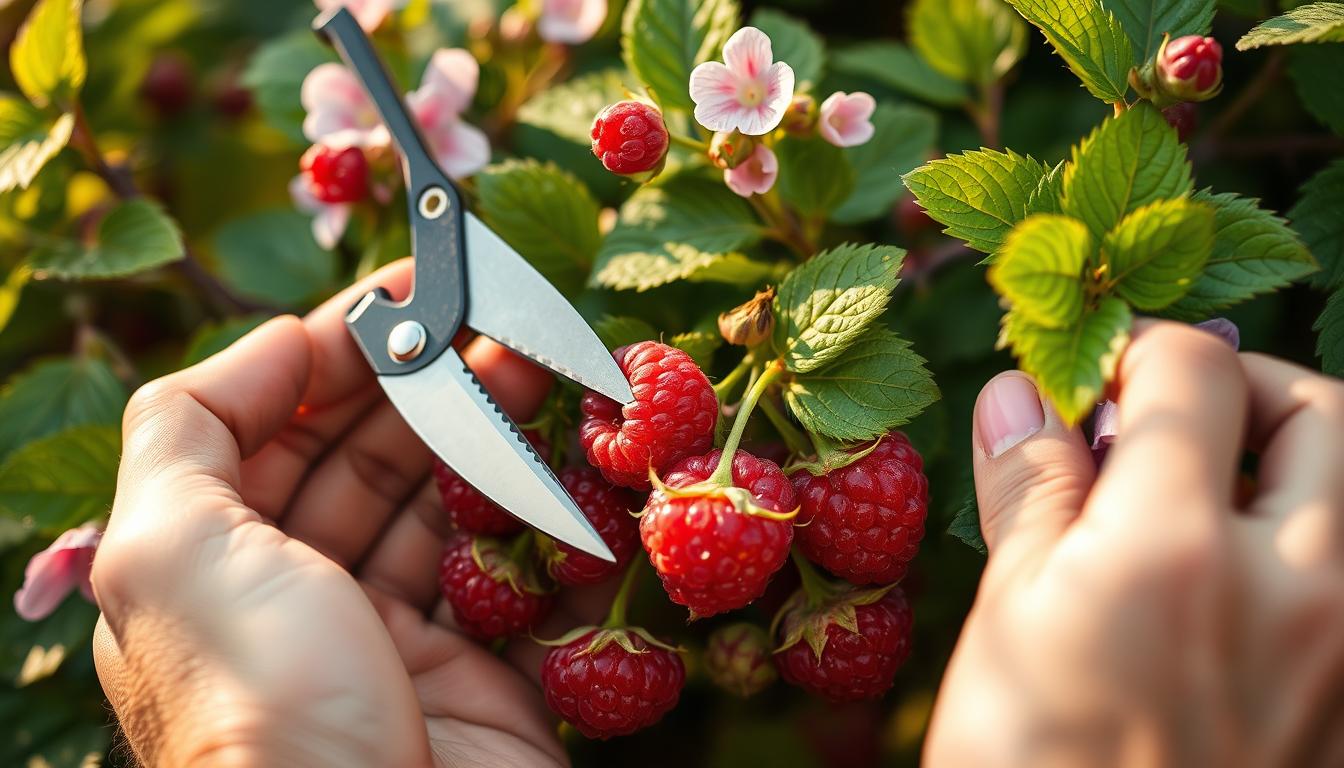 Rckschnitt Von Himbeeren
