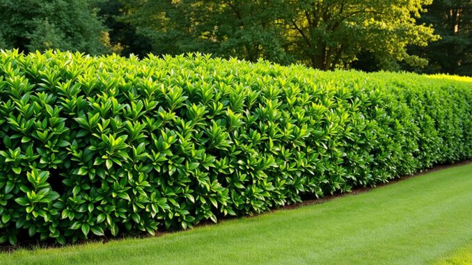 Ligusterhecke im Garten