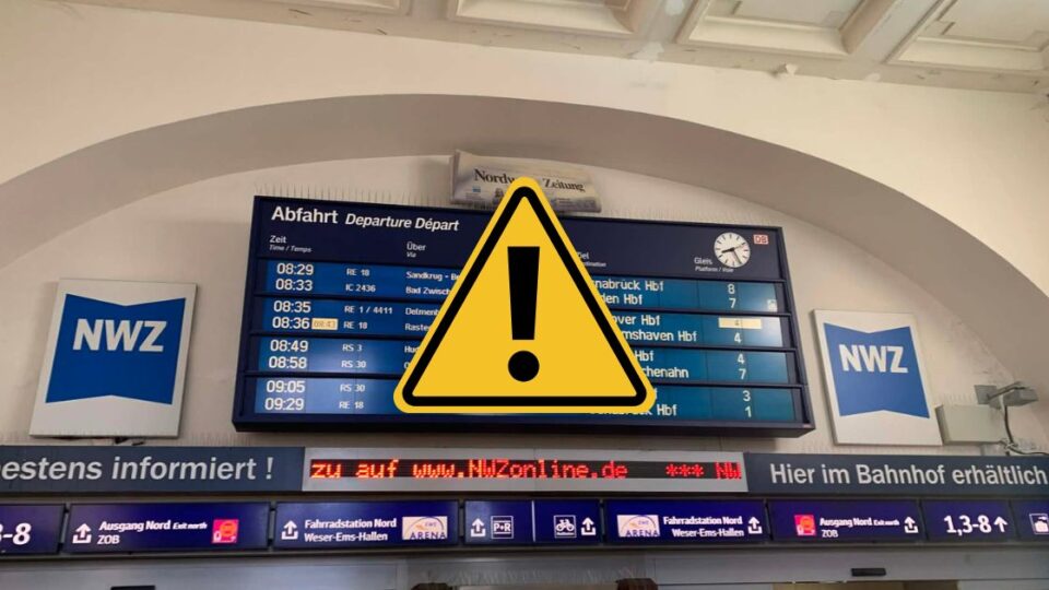 Bahn-Chaos zwischen Bremen und Oldenburg: Rund 2.000 Züge fallen wochenlang aus